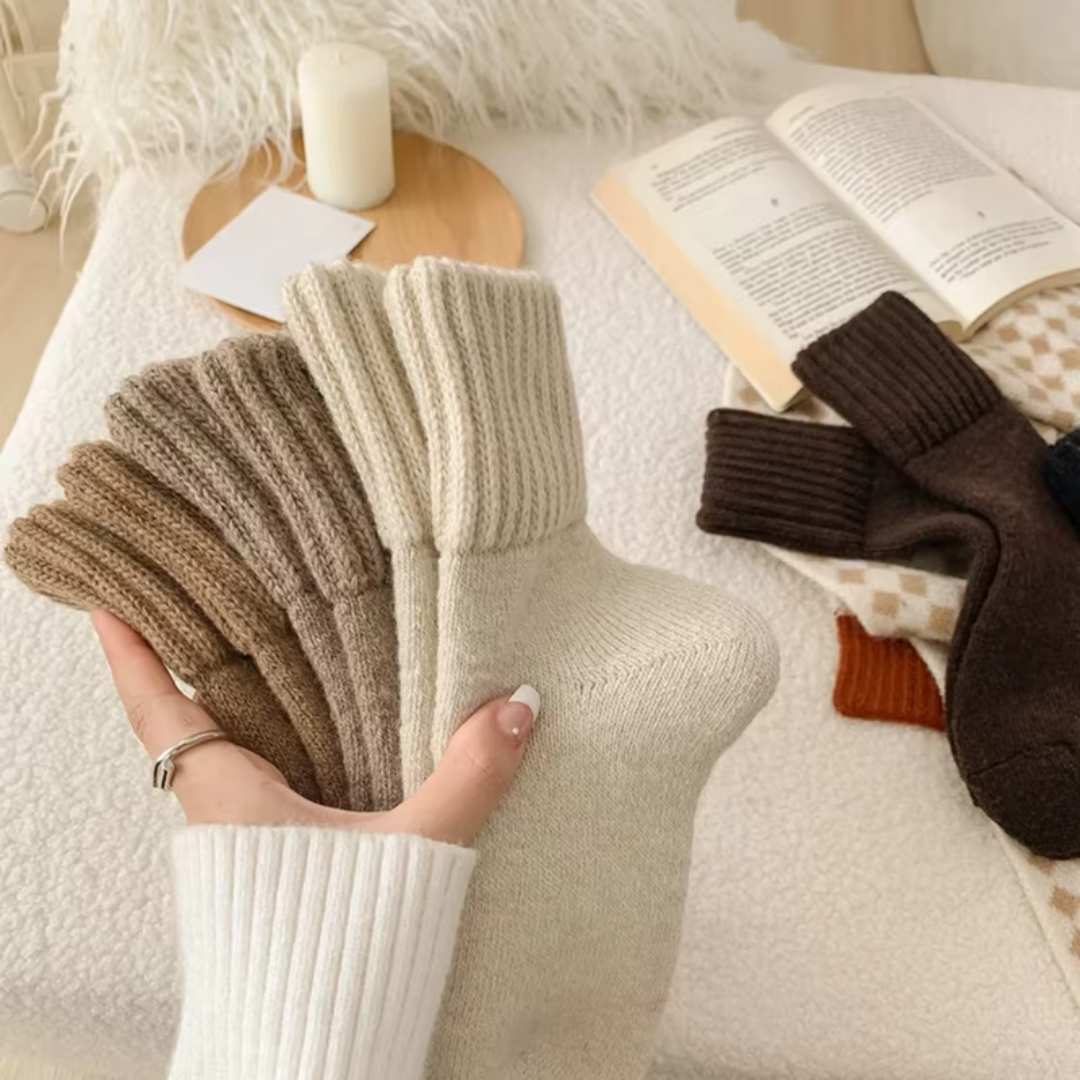 SnuggleSocks™ - Knitted Fleece Socks