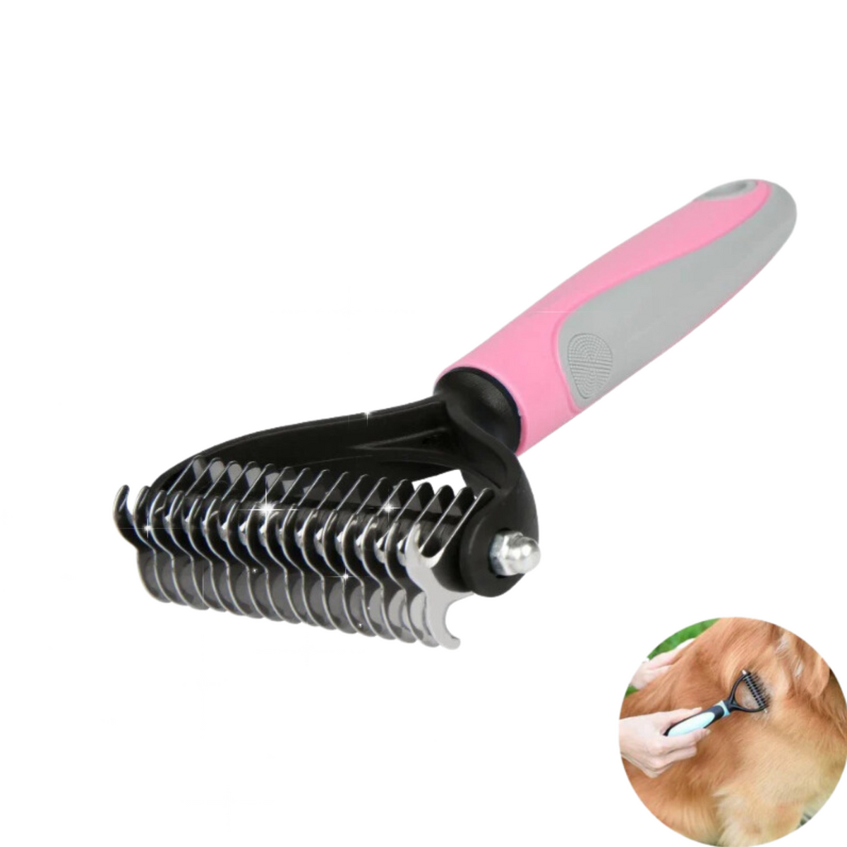 FurVac Dual-Sided Pet Grooming Rake